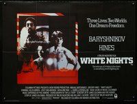 f429 WHITE NIGHTS British quad movie poster '85 Mikhail Baryshnikov