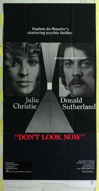 f066 DON'T LOOK NOW English three-sheet movie poster '74 Nicolas Roeg