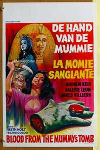 h181 BLOOD FROM THE MUMMY'S TOMB Belgian movie poster '72 wild!