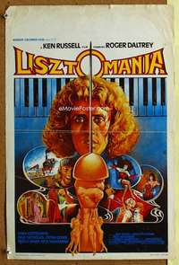 h215 LISZTOMANIA Belgian movie poster '75 not subtle Mascii art!