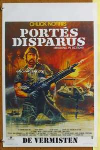 h221 MISSING IN ACTION Belgian movie poster '84 Chuck Norris, Vietnam!
