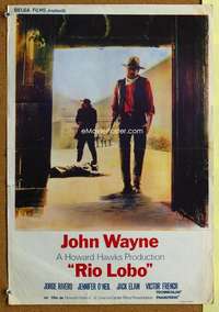 h238 RIO LOBO Belgian movie poster '71 Give 'em Hell, John Wayne!