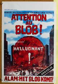 h244 SON OF BLOB Belgian movie poster '72 it's eating everyone again!