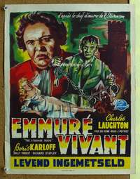 h247 STRANGE DOOR Belgian movie poster '51 Boris Karloff, Laughton