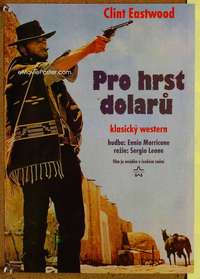 h152 FISTFUL OF DOLLARS Czech movie poster '80s Clint Eastwood
