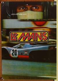 h157 LE MANS Czech movie poster '71 Steve McQueen, car racing!
