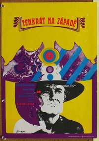 h162 ONCE UPON A TIME IN THE WEST Czech movie poster '68 Vajee art!