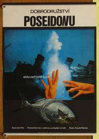 h165 POSEIDON ADVENTURE Czech movie poster '74 cool J. Vrlelat art!