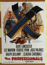 h133 PROFESSIONALS Danish movie poster '66 Burt Lancaster, Lee Marvin