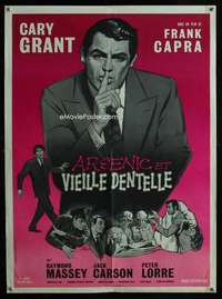 h057 ARSENIC & OLD LACE French 23x31 movie poster R80 Grant, Capra