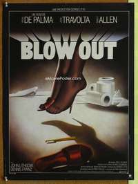 h107 BLOW OUT French 15x21 movie poster '81 Brian De Palma, Landi art!