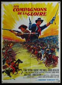 h070 GLORY GUYS French 23x31 movie poster '65 cool Roger Soubie art!