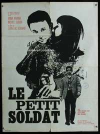 h082 LITTLE SOLDIER French 23x32 movie poster '63 Jean-Luc Godard