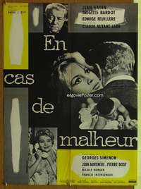 h084 LOVE IS MY PROFESSION French 23x31 movie poster '59 Bardot