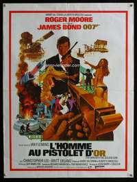 h087 MAN WITH THE GOLDEN GUN French 23x32 movie poster '74 James Bond