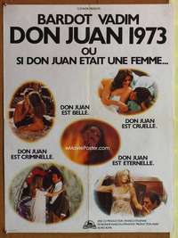 h092 MS DON JUAN French 24x34 movie poster '73 Brigitte Bardot, Vadim