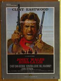 h096 OUTLAW JOSEY WALES French 23x31 movie poster '76 Clint Eastwood