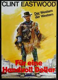 h303 FISTFUL OF DOLLARS German movie poster R70s Renato Casaro art!