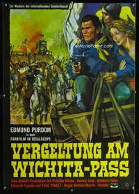 h312 HEROES OF FORT WORTH German movie poster '64 Edmund Purdom
