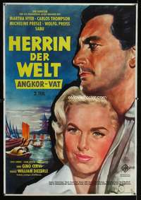 h313 HERRIN DER WELT 2. TEIL German movie poster '60 Martha Hyer!