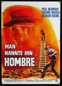 h315 HOMBRE German movie poster R70s Paul Newman, cool different art!