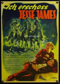 h316 I SHOT JESSE JAMES German movie poster '49 Fuller, Goetze art!