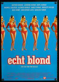 h326 REAL BLONDE German movie poster '97 Tom DiCillo New York comedy!