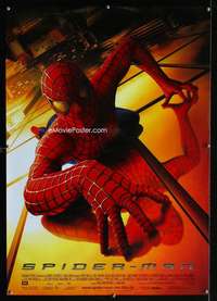 h332 SPIDER-MAN DS German movie poster '02 Tobey Maguire as Spidey!