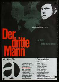 h335 THIRD MAN German movie poster R60s Orson Welles, film noir!