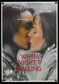 h336 WHEN NIGHT IS FALLING German movie poster '95 lesbian teachers!