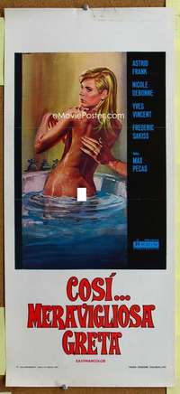h038 HER & SHE & HIM Italian locandina movie poster '69 Max Pecas, French sex!