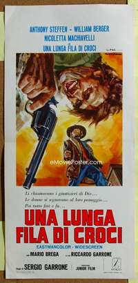 h046 LUNGA FILA DI CROCI UNA Italian locandina movie poster '69