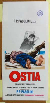 h051 OSTIA Italian locandina movie poster '70 Pier Paolo Pasolini