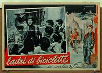 h001 BICYCLE THIEF Italian 13x19 photobusta movie poster '48 accused!