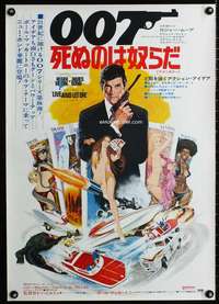 h567 LIVE & LET DIE Japanese movie poster '73 Moore as James Bond!