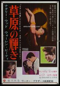 h637 SPLENDOR IN THE GRASS Japanese movie poster '61 Wood, Beatty