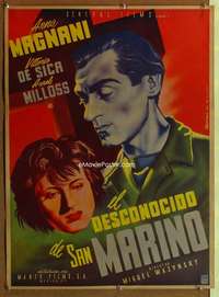 h123 UNKNOWN MEN OF SAN MARINO Mexican movie poster '46 Satora