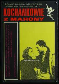 h433 LOVERS OF MARONA Polish 23x33 movie poster '66 Rapnicki art!