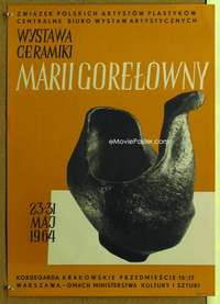 h435 MARII GORELOWNY Polish museum 18x26 movie poster '64 cool!
