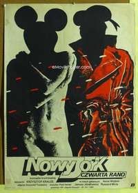 h353 NOWY JORK CZWARTA RANO Polish movie poster '88 W. Dybowski art!