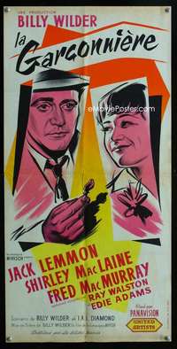 h105 APARTMENT French 16x32 movie poster '60 Wilder,Lemmon,MacLaine
