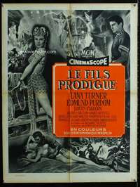 h097 PRODIGAL French 24x32 movie poster '55 sexy Lana Turner, Purdom