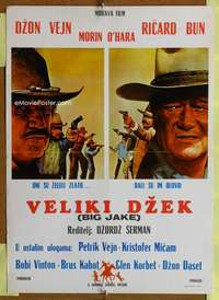h259 BIG JAKE Yugoslavian movie poster '71 John Wayne, Richard Boone