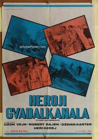 h262 FLYING LEATHERNECKS Yugoslavian movie poster '60s John Wayne, Ryan