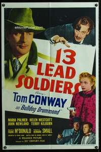 m048 13 LEAD SOLDIERS one-sheet movie poster '48 Conway as Bulldog Drummond