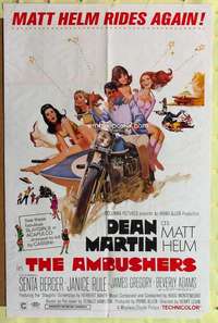 m083 AMBUSHERS one-sheet movie poster '67 Dean Martin as Matt Helm!
