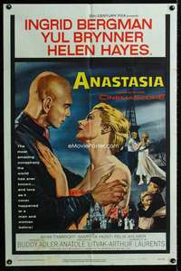 m085 ANASTASIA one-sheet movie poster '56 Ingrid Bergman, Yul Brynner
