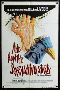 m086 AND NOW THE SCREAMING STARTS one-sheet movie poster '73 wild image!