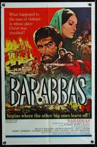 m105 BARABBAS one-sheet movie poster '62 Anthony Quinn, Silvana Mangano