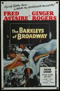 m106 BARKLEYS OF BROADWAY one-sheet movie poster '49 Astaire & Rogers!